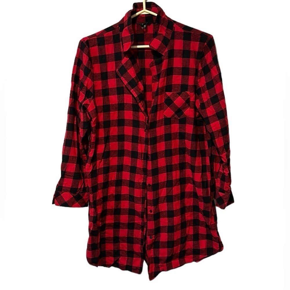 DAVID BITTON PLAID COLLARED BUTTON DOWN DRESS SHIRT